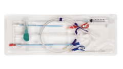 12Fr 16cm Triple Lumen Hemodialysis Catheter Kit - Curved Extension