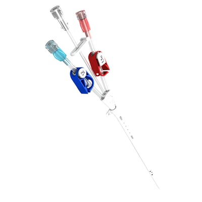 12Fr 16cm Triple Lumen Hemodialysis Catheter Kit - Straight Extension
