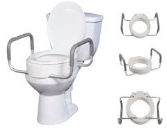 Toilet Seat Raiser with Armrest