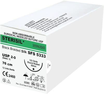 Sterisil – Braided coated Non-Absorbable Suture Natural Silk