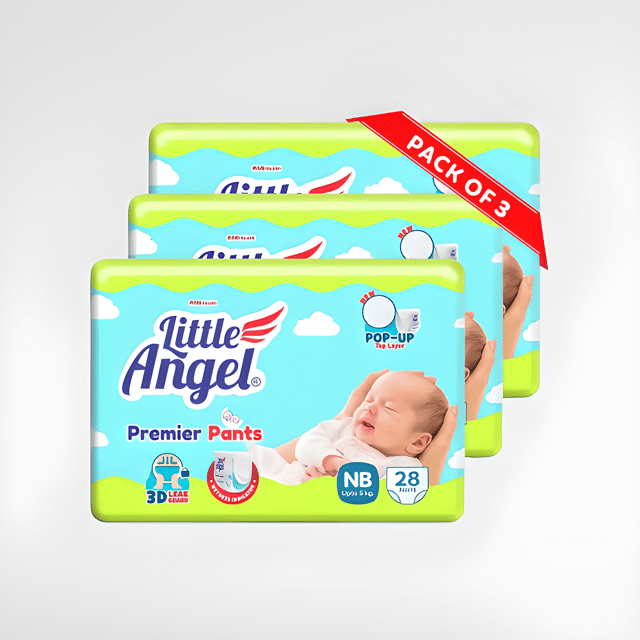 Little Angle Premier Baby Diaper Pants Pack of 3 (84 Pieces)