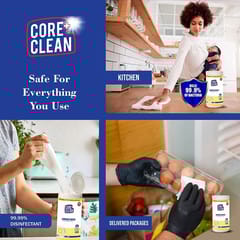 Core Clean Surface Wipes Lemon(100 Pulls)