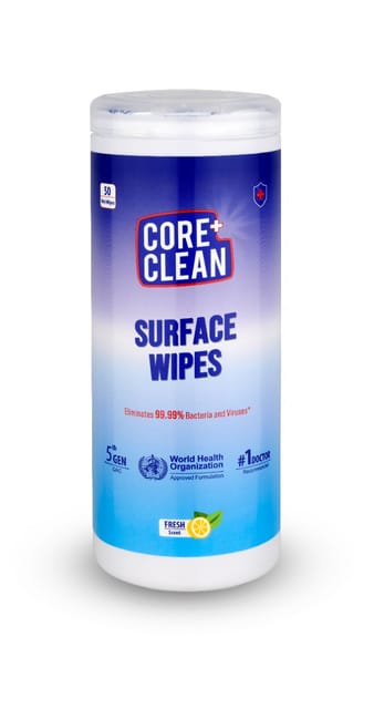 Core Clean Surface Wipes Fresh Scent(50 Pulls)