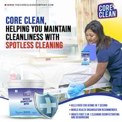 Core Clean Medical Disinfectant Wipes(220 Pulls)