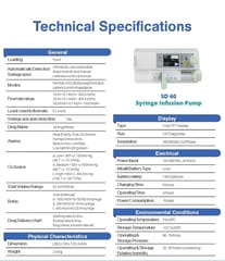 SD 60 Syringe Infusion Pump