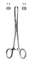 6 Inch  4x5 Teeth Allis Forceps Straight