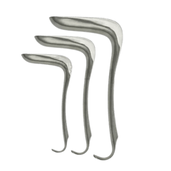 Stainless Steel Single Ended Sims Speculum Set of 3